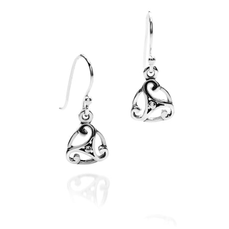 Sea Gems Celtic Triskele Oxid Earrings - Sterling Silver | 9697