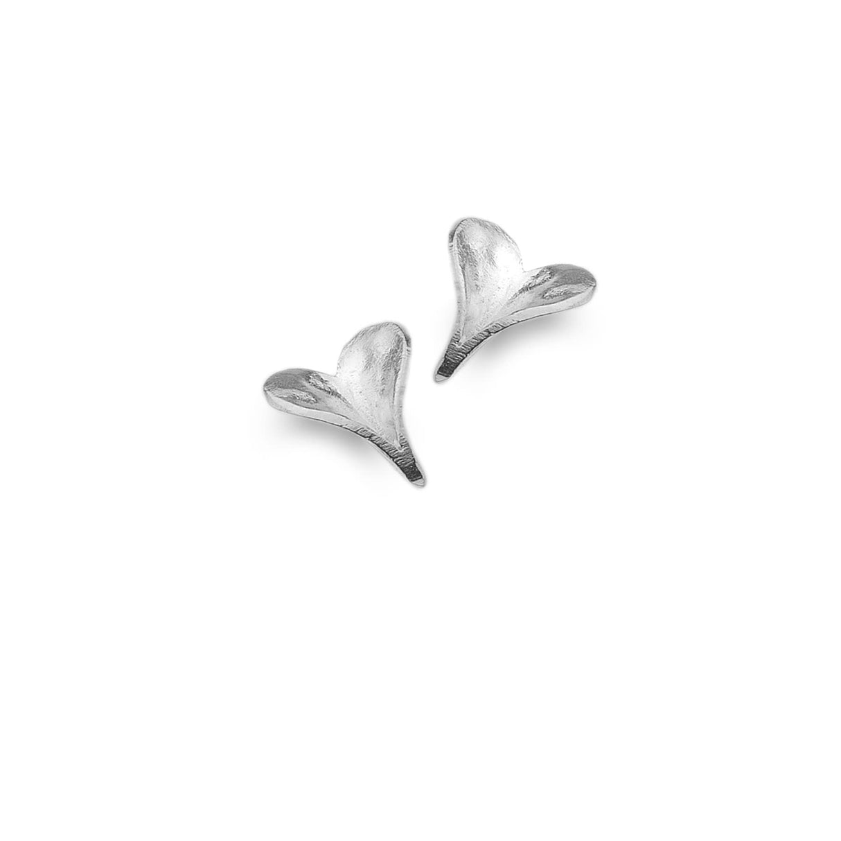 Sea Gems Origins Heart Shape Leaf Stud Earrings - Sterling Silver | P3318