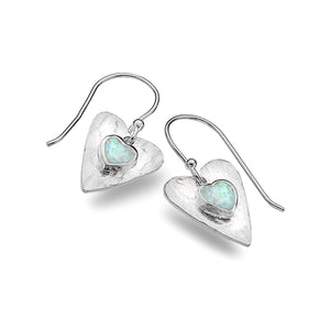 Sea Gems Origins Heart Earrings Synthetic Opal - Sterling Silver | P2454SO