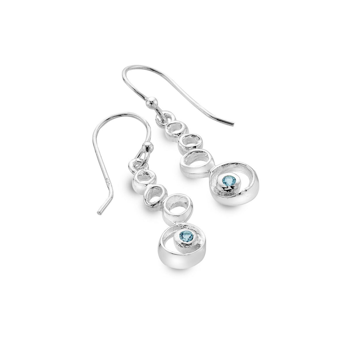 Sea Gems Origins Pebbles Blue Topaz Earrings - Sterling Silver | P2307B