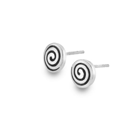 Sea Gems Celtic Spiral Stud Earrings - Sterling Silver | 9371