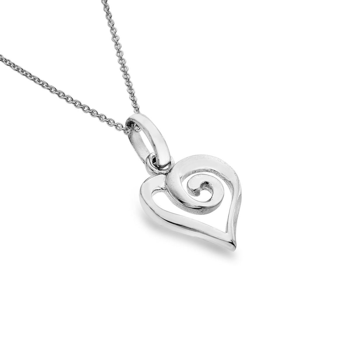 Sea Gems Origins Heart Spiral Pendant - Sterling Silver | P2481