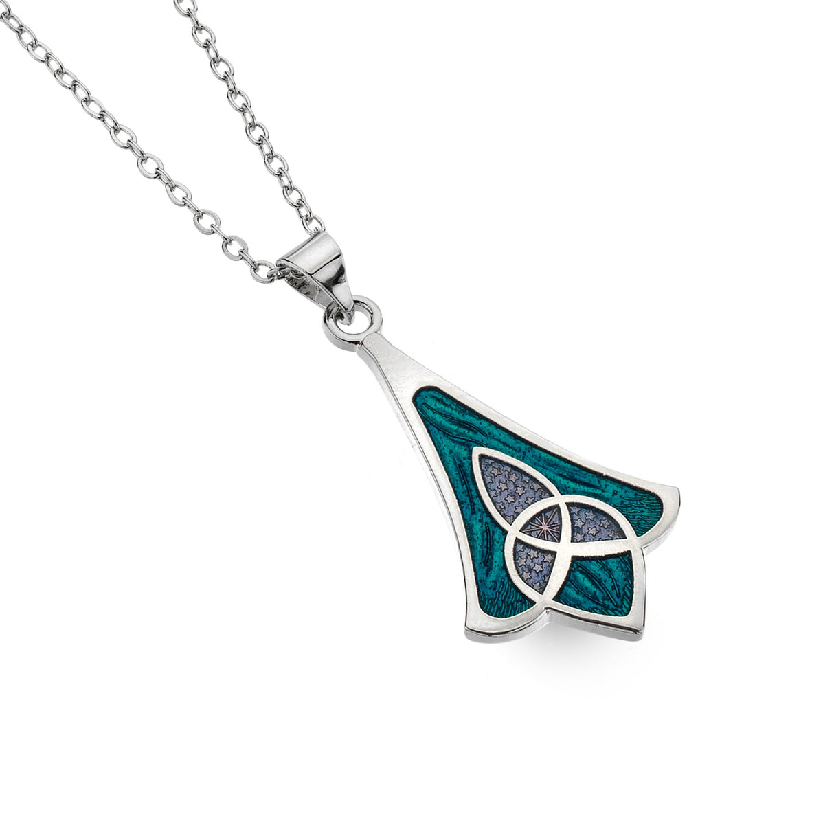 Sea Gems Celtic Bell Green Pendant Turquoise / Lilac - Sterling Silver | 7387TQL