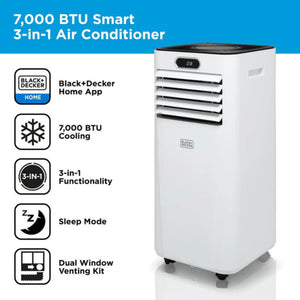Black & Decker 7000BTU Smart Air Conditioner Unit | BXAC40024GB