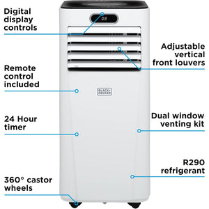 Black & Decker 9000BTU Smart Air Conditioner Unit | BXAC40025GB