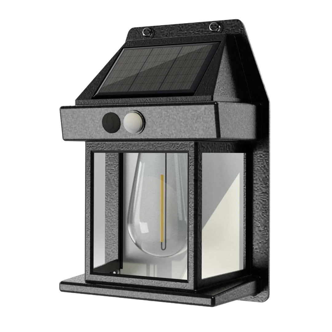 JML Luma Outdoor Solar Wall Lantern - Black | A002300