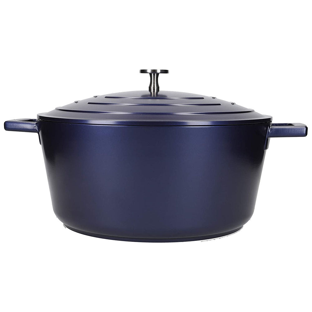 Masterclass Cast Aluminium 2.5 Litre Casserole Dish - Metallic Blue | MCMCRD20BLU