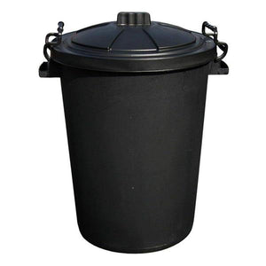 Riaar 85 Litre PVC Dustbin Rubbish Bin with Lid - Black