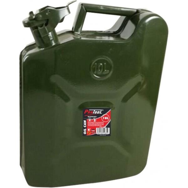 Protool Green Metal Jerry Fuel Can 10 Litre | PTJC1010