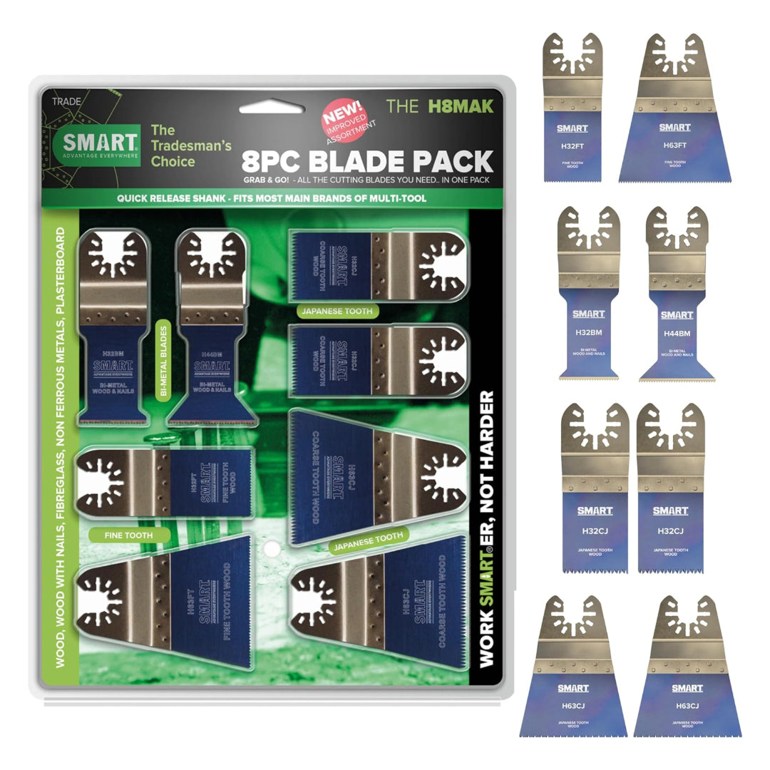 Smart Multi Tool Assorted Blade Set 8 Piece | H8MAK