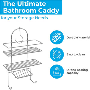 Blue Canyon Shower Caddy with Hook - Chrome | BCBA-0422