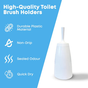 Blue Canyon Toilet Brush and Holder PVC - White | BCBA-5627