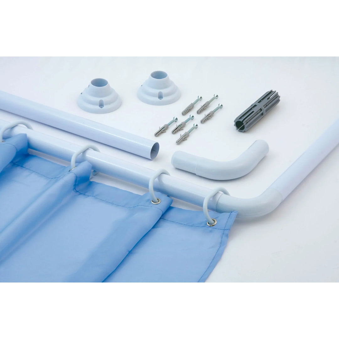 Blue Canyon Universal Shower Rail - White | BCBA1002WH