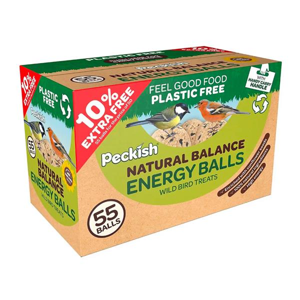 Peckish Natural Ballance Energy Fat Balls for Birds 50 Pack + 10% Extra Free | 60051318