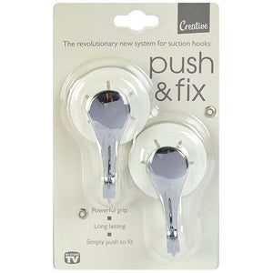 Creative Products Push & Fix Suction Hook (Wreath Hanger) 2 Pack | C7235