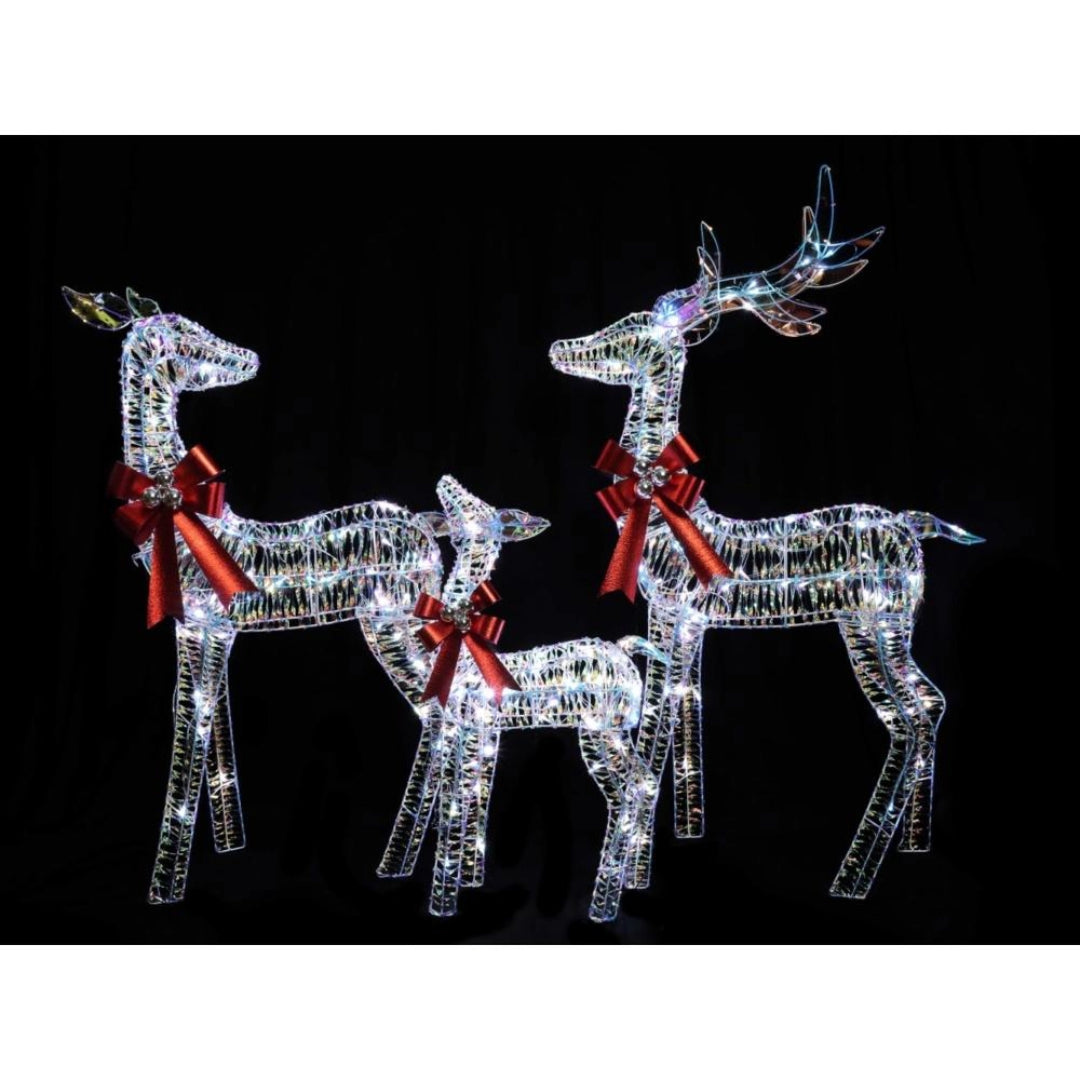 Norfolk Leisure LED Iridescent Reindeer Family - 125cm | C-51006-X1