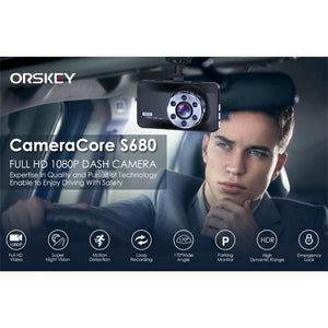 Orskey Q5 Dash Camera with Rear Camera - Black | S680
