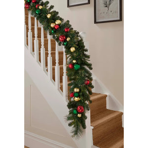 Norfolk Leisure Chantry Decorated Garland - 9 ft x 12 inch | C-CHA-912