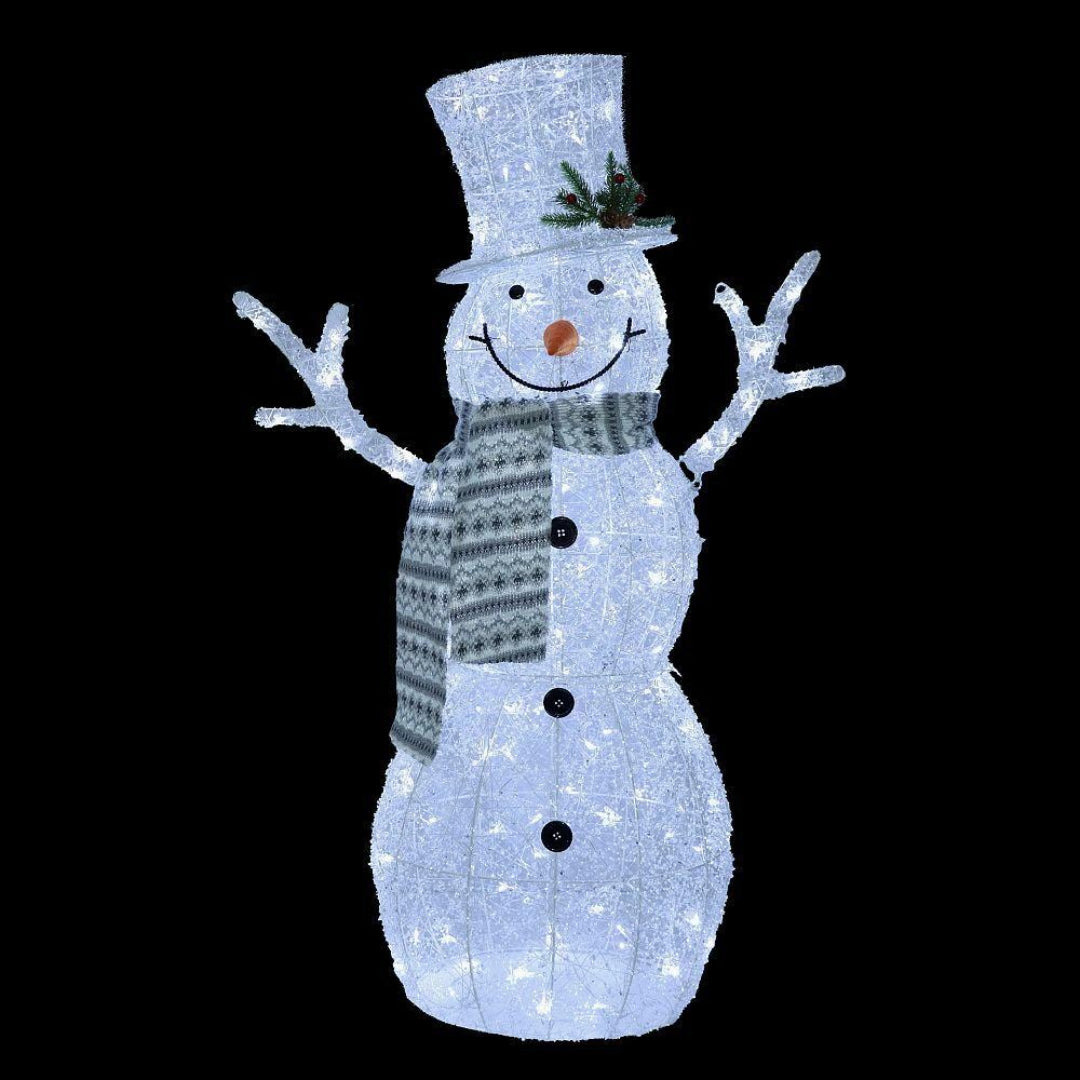 Norfolk Leisure LED Clear Crystal Beaded Snowman - 122cm | C-51045-X1