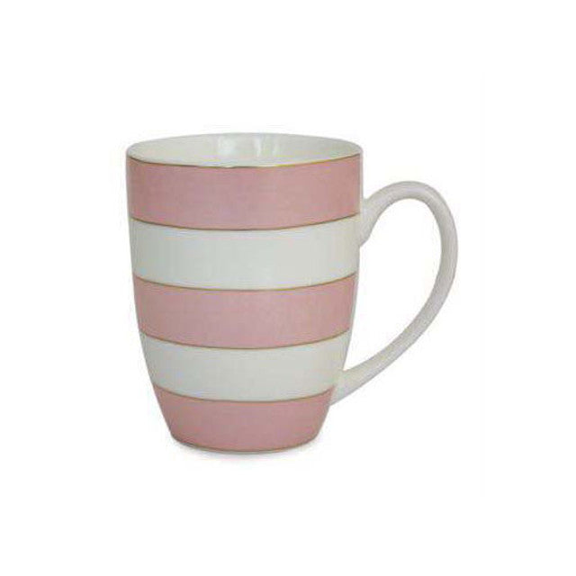 Tipperary Crystal Set 6 Bone China Mugs - Pink Spots & Stripes | 105911