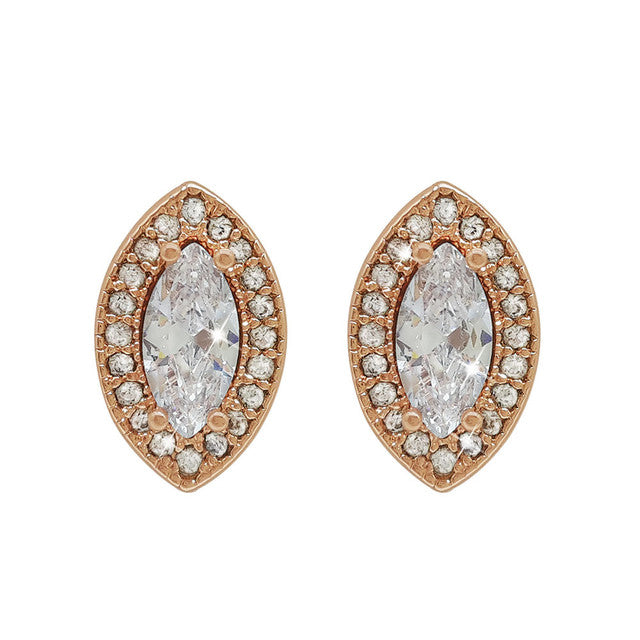 Tipperary Crystal Marquise Cut Earrings - Rose Gold | 107397