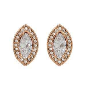 Tipperary Crystal Marquise Cut Earrings - Rose Gold | 107397