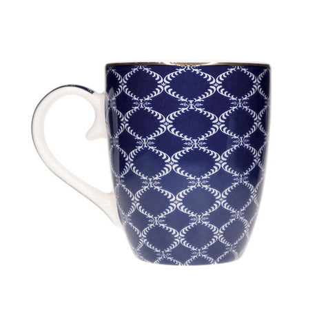 Tipperary Crystal Set of 6 Bone China Mugs - Blue Stripe, Net and Rainbow | 112322