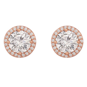 Tipperary Crystal Simple CZ Earrings - Rose Gold | 123571