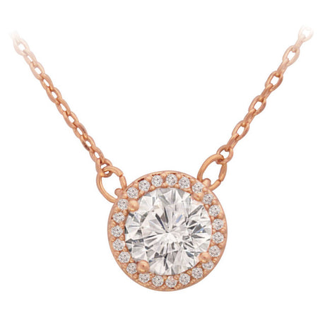 Tipperary Crystal Simple CZ Pendant - Rose Gold | 123595