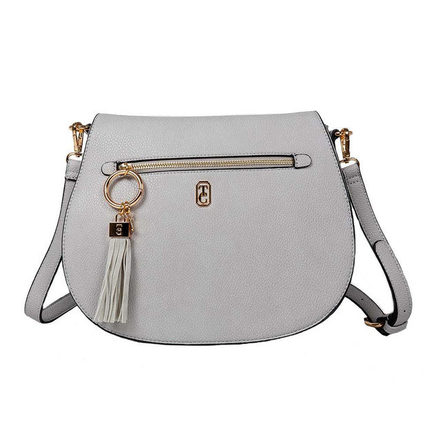 Tipperary Crystal Savoy Large Satchel Bag Handbag - Grey | 127449