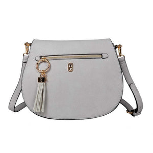 Tipperary Crystal Savoy Large Satchel Bag Handbag - Grey | 127449