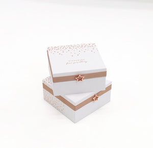 Tipperary Crystal Double Floating Pave Star Necklace - Rose Gold | 130036