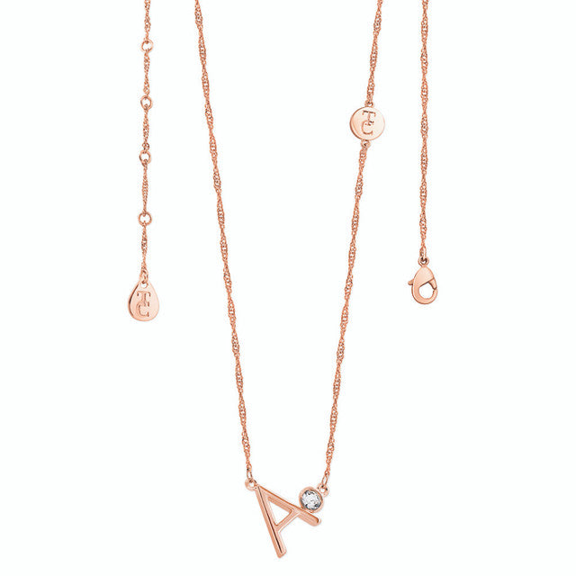 Tipperary Crystal Letter "A Pendant - Rose Gold | 141629