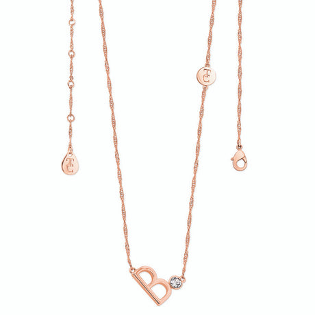 Tipperary Crystal Letter "B" Pendant - Rose Gold | 141636