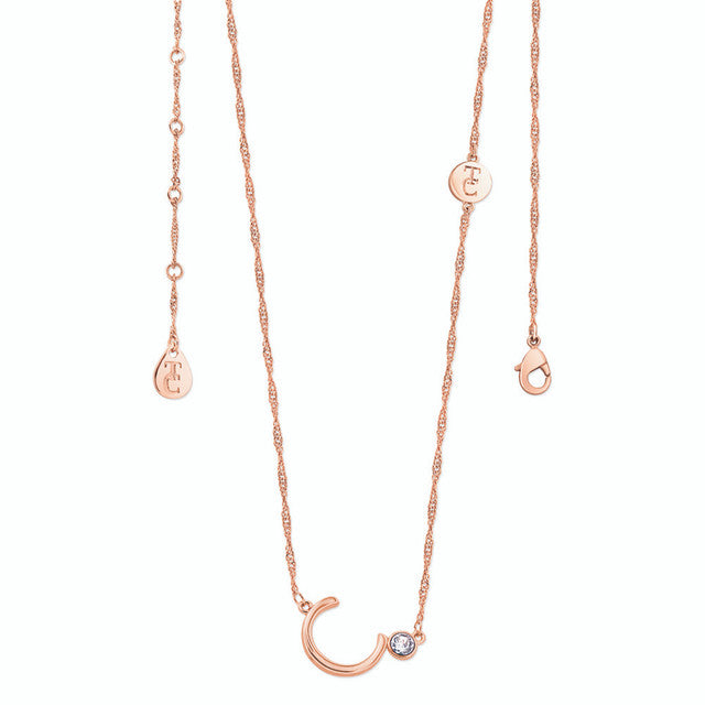 Tipperary Crystal Letter "C" Pendant - Rose Gold | 141643