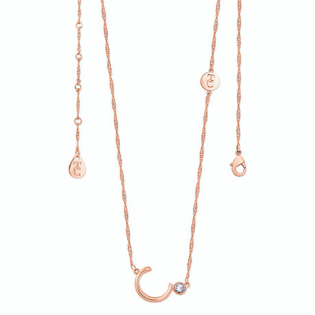 Tipperary Crystal Letter "C" Pendant - Rose Gold | 141643