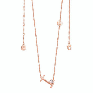 Tipperary Crystal Letter "I" Pendant - Rose Gold | 141704