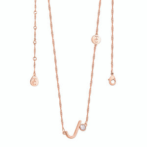 Tipperary Crystal Letter "J" Pendant - Rose Gold | 141711