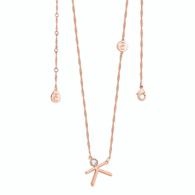 Tipperary Crystal Letter "K" Pendant - Rose Gold | 141728