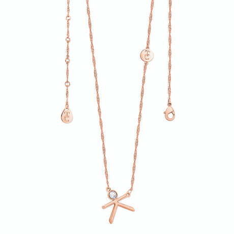 Tipperary Crystal Letter "K" Pendant - Rose Gold | 141728