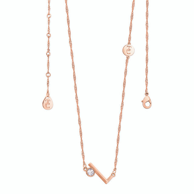 Tipperary Crystal Letter "L" Pendant - Rose Gold | 141735