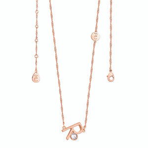 Tipperary Crystal Letter "R" Pendant - Rose Gold | 141780