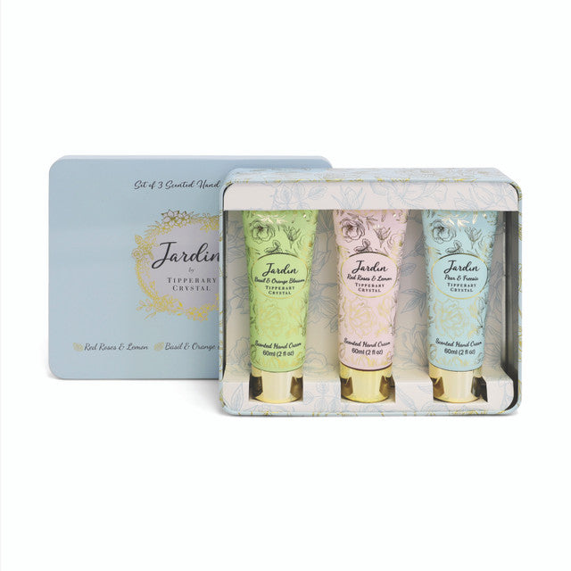 Tipperary Crystal Jardin 3 x 60ml Handcream Set - Basil, Pear & Freesia | 145603