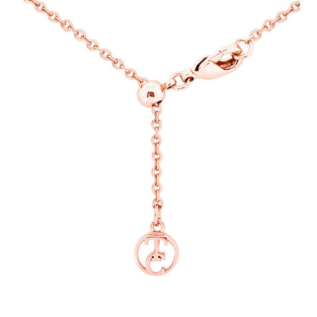 Tipperary Crystal CZ Set Circle & Bar Pendant - Rose Gold | 152656