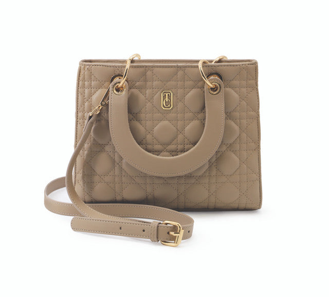 Tipperary Crystal Genoa Handbag - Taupe | 165427