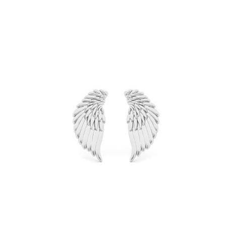 Tipperary Crystal Angel Wings Stud Earrings - Silver | 167629