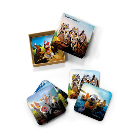 Eoin O Connor Beyond the Herd Set of 6 Coasters Assorted | 169319