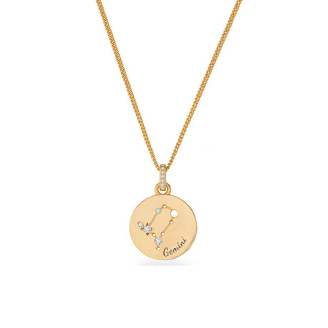 Tipperary Crystal Zodiac Gold Pendant - Gemini | 169609