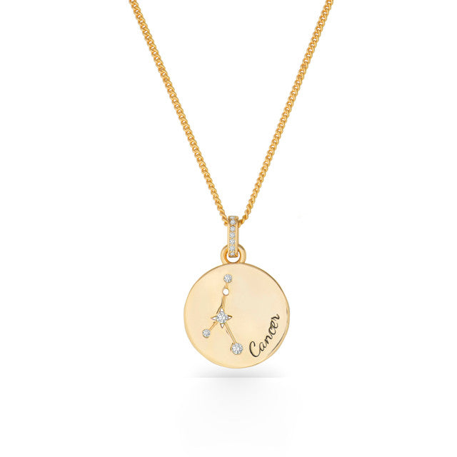 Tipperary Crystal Zodiac Gold Pendant - Cancer | 169616