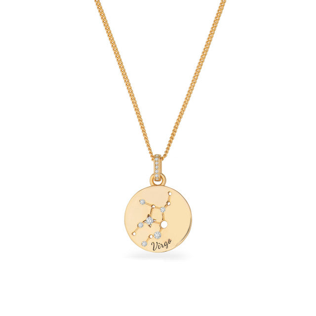 Tipperary Crystal Zodiac Gold Pendant - Virgo | 169630